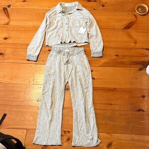 Bella Dahl Light Gray Women's Jogger Set
